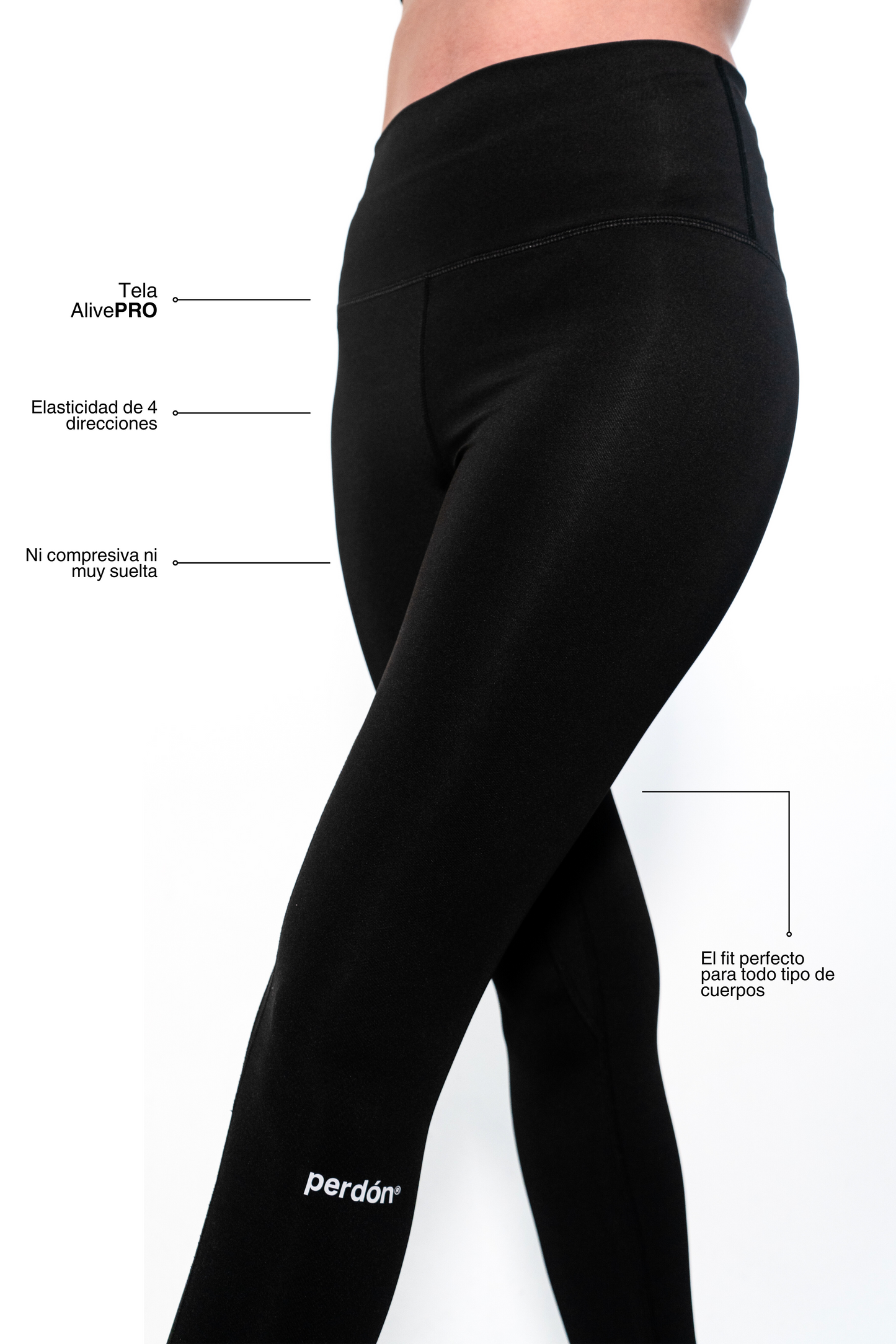 Regular Pro Yoga Pants Black PERDÓN®